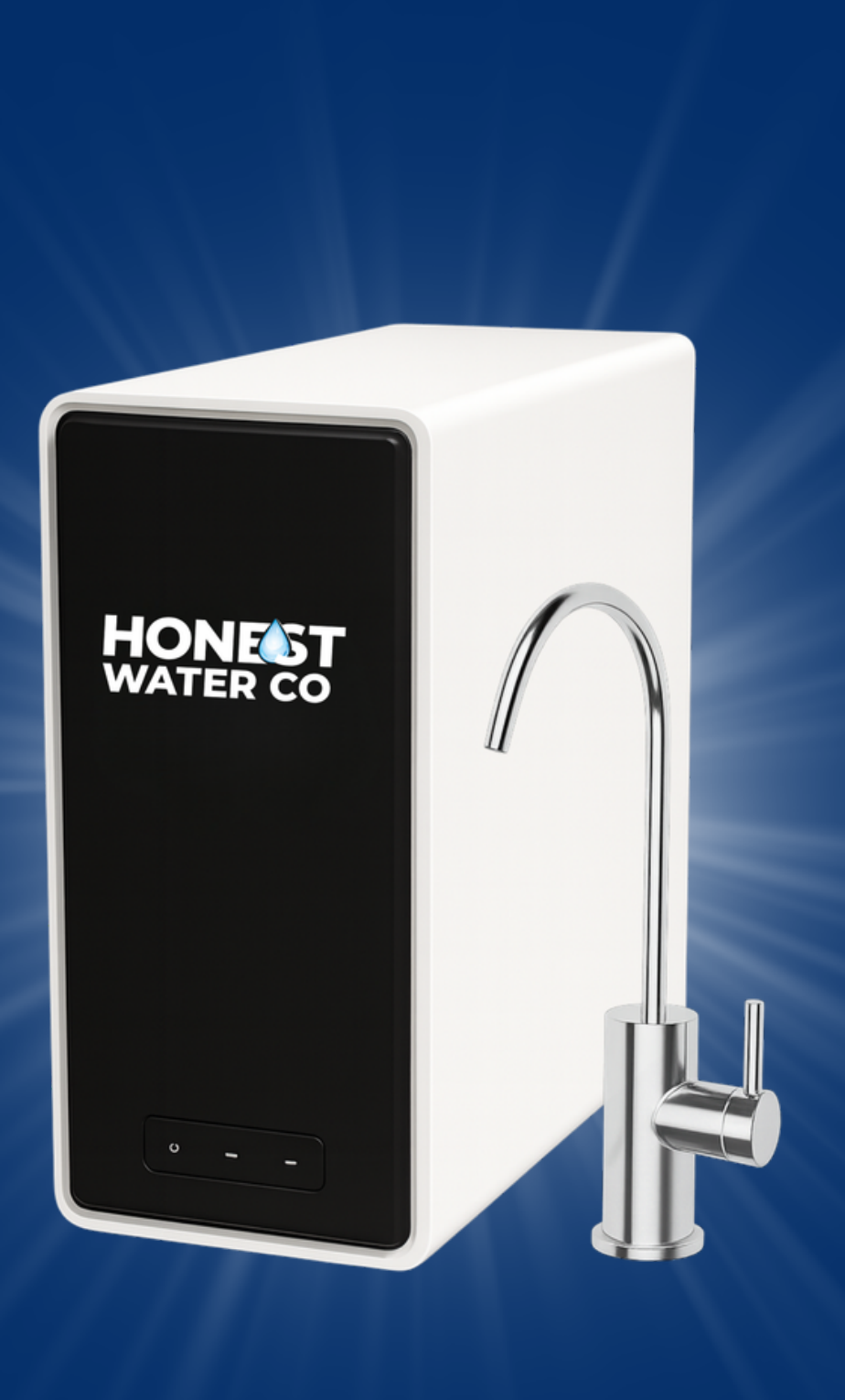 HW800 AlkaPro tankless reverse osmosis system with dedicated chrome faucet