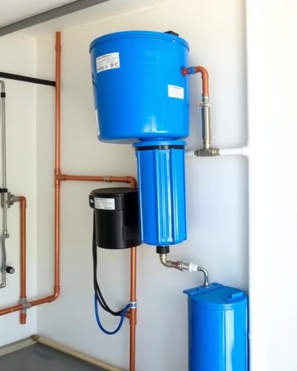 Whole-home filtration system installed in a Puerto Rico garage